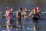 Winter Swimmers Take Christmas Day Dip