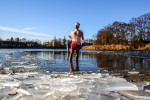 Winter Swimmers Take Christmas Day Dip