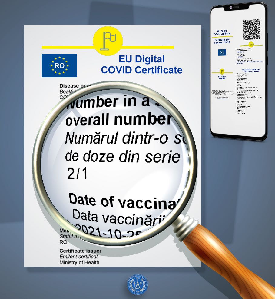 Un nou tip de marcaj pe certificatele de vaccinare. Cine trebuie să-și genereze un nou document digital Covid