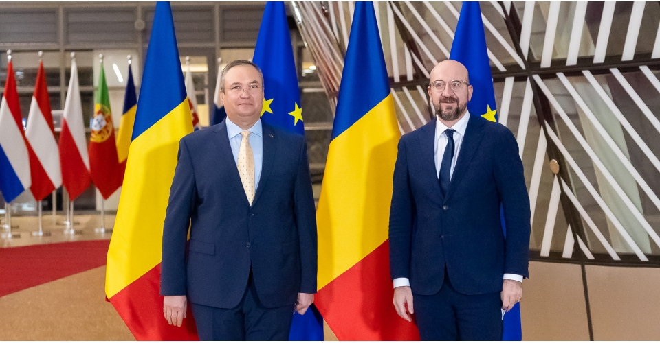 Premierul Ciucă a discutat cu Charles Michel despre aderarea României la spațiul Schengen și importanța acordată finalizării MCV