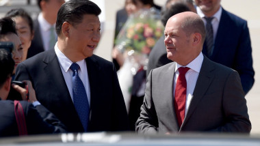 Olaf Scholz și Xi Jinping la Hamburg