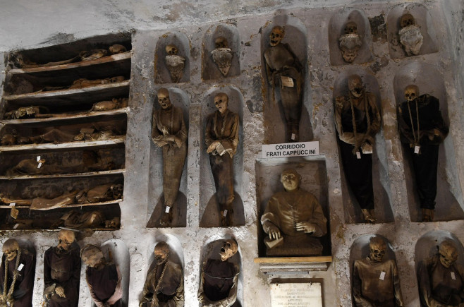 Cadavrele mumificate din Catacombele Capucinilor din Palermo FOTO: Profimedia Images