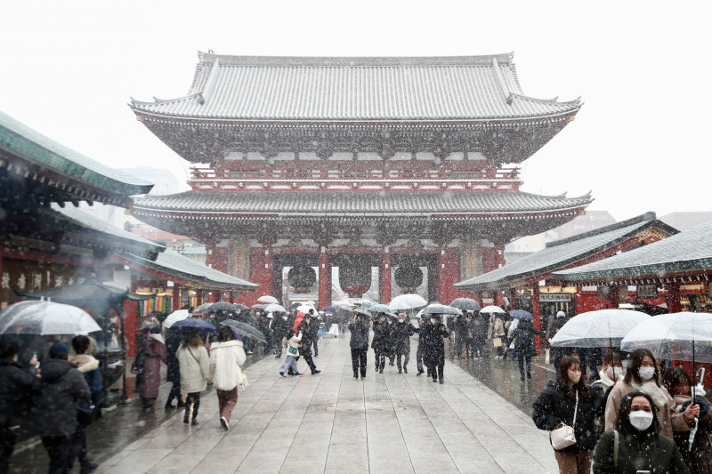 Heavy Snowfall In Tokyo For First Time In 2022