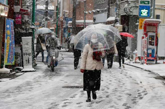 Heavy Snowfall In Tokyo For First Time In 2022