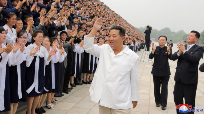 KIM JONG-un North Korean Supreme Leader at a Youth Day rally in Pyongyang, 28 August 2021. Photo: KCNA