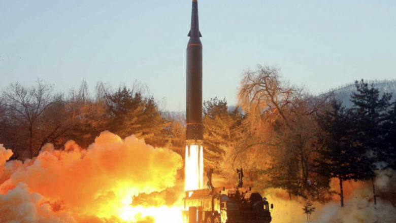 rachetă presupus hipersonică lansată de Coreea de Nord la începutul lui 2022