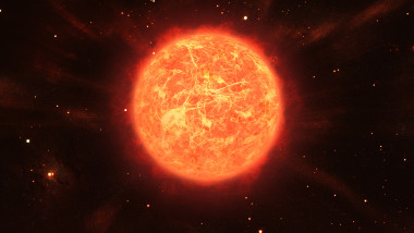 ilustrație a unei stele supergigant roșu