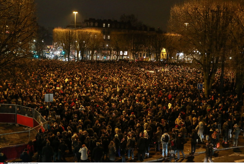 Demo for the victims of the attack on satirical magazine Charlie Hebdo.