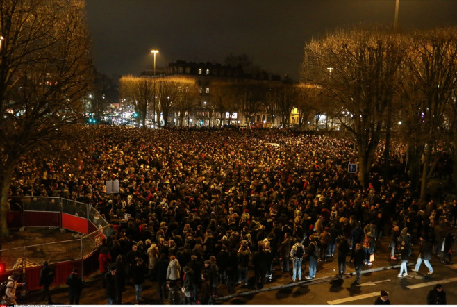 Demo for the victims of the attack on satirical magazine Charlie Hebdo.