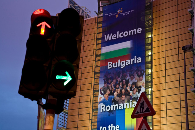 Berlaymont by night. The headquarters of the European Commission in Brussels