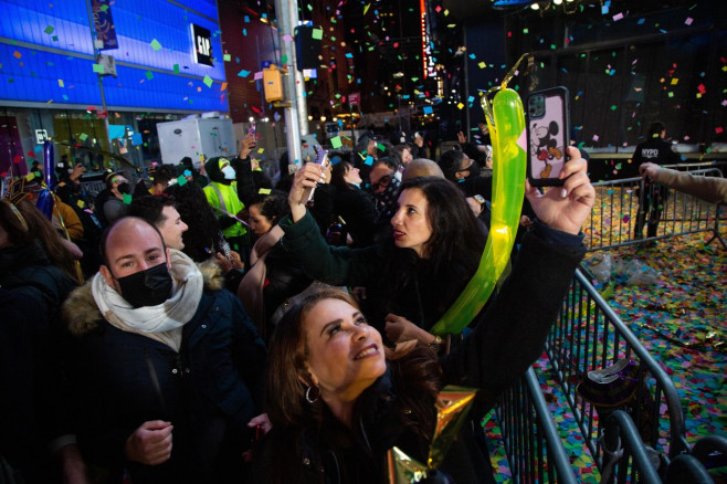 NYC: Times Square New Years Eve 2022, New York City, United States - 01 Jan 2022