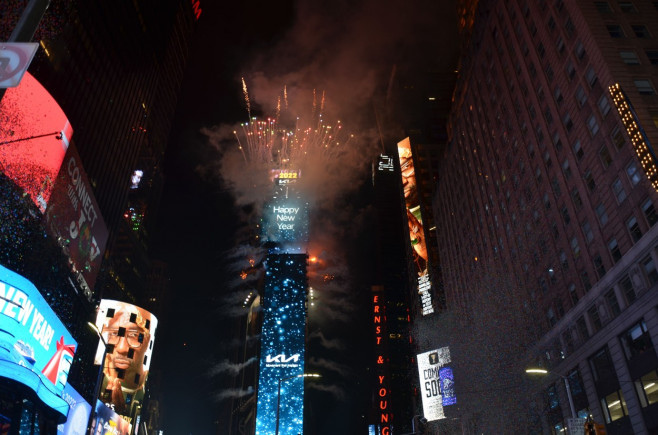 Times Square New Year's Eve, New York, United States - 01 Jan 2022