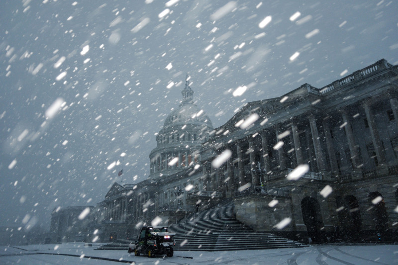 Winter Weather in Washington DC, Capitol Hill, Washington, Dc, United States - 03 Jan 2022