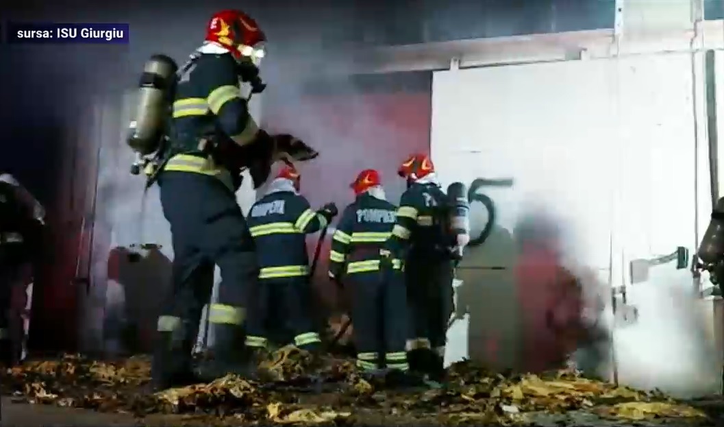 Un incendiu izbucnit în Vama Giurgiu a fost stins abia după 9 ore. Autoritățile suspectează că a fost pus intenționat