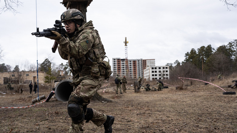 Ukrainian Legion Training, Kiev, Ukraine - 15 Jan 2022