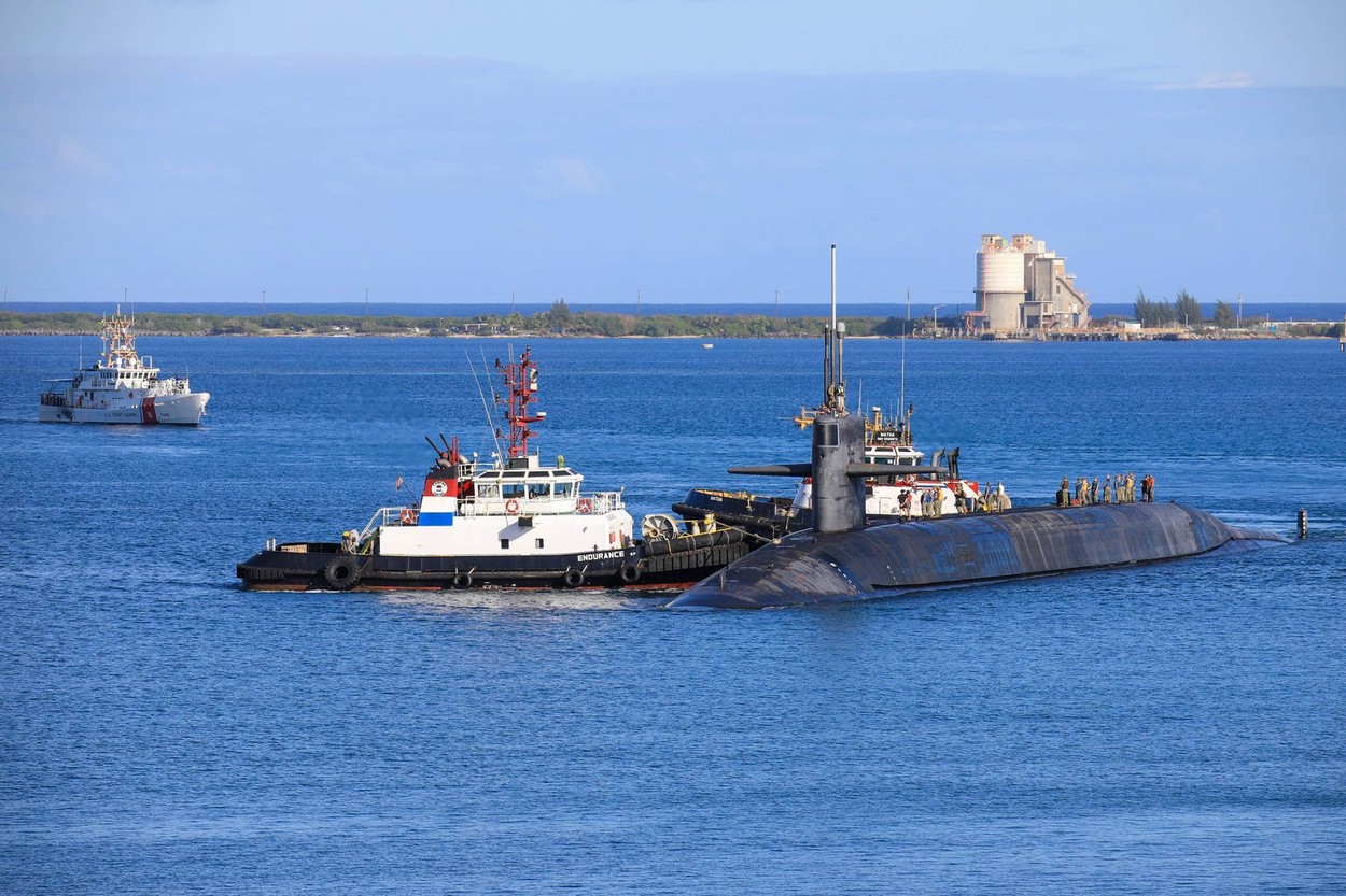 The U.S. Navy ballistic-missile submarine USS Nevada (SSBN 733) arrived at Naval Base Guam, Jan. 15. The port visit strengthens cooperation between the United States and allies in the region, demonstrating U.S. capability, flexibility, readiness, and cont
