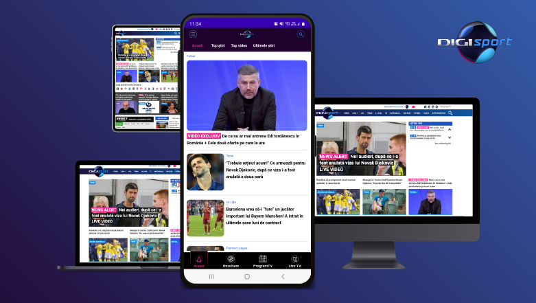 Digisport.ro, record absolut de trafic în categoria site-urilor cu profil sportiv în 2021: peste 924 milioane de afișări