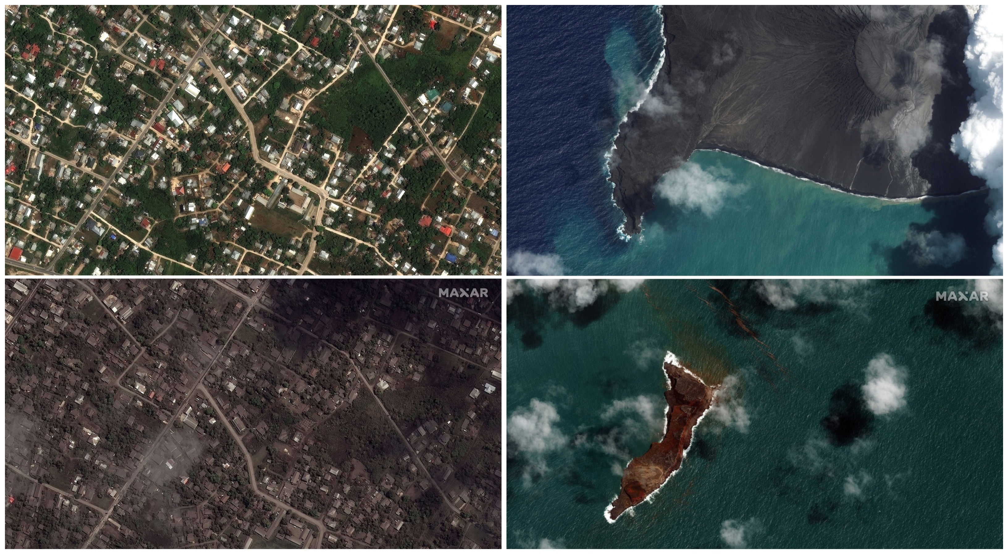 UPDATE Cum arată insulele din Tonga după erupția violentă a vulcanului și tsunamiul care a urmat. Cel puțin 3 persoane au murit