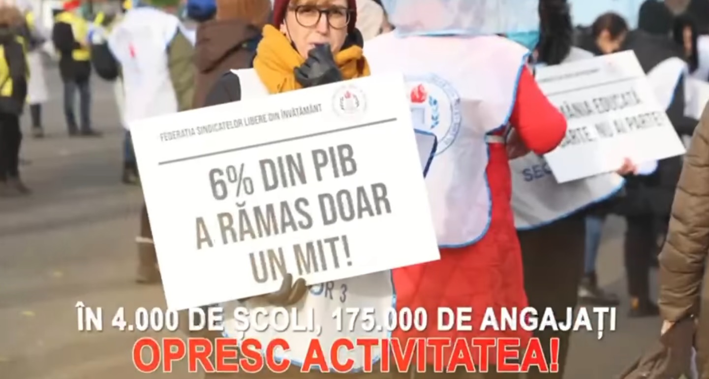 Profesorii și personalul nedidactic din școli vor fi azi în grevă de avertisment