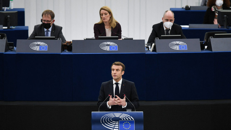 Emmanuel Macron prezintă planul Franței la conducerea UE.