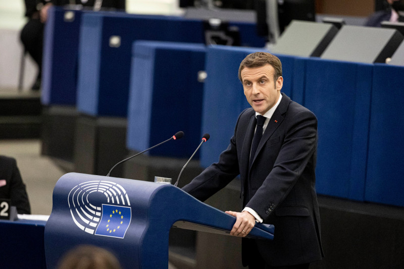 Emmanuel Macron se adresează Parlamentului European la Strasbourg