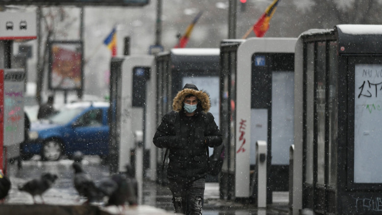 Vremea devine foarte rece în București. Vânt puternic, posibile ninsori și scădere bruscă a temperaturilor
