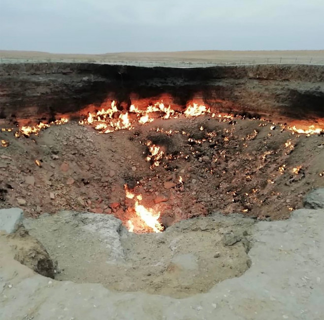 Turkmenistan president ordered to extinguish the Darvaza gas crater, also known as 'The Gates of Hell'