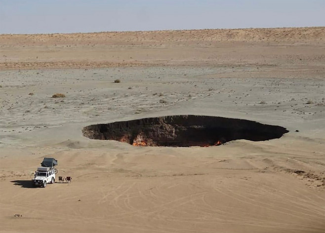 Turkmenistan president ordered to extinguish the Darvaza gas crater, also known as 'The Gates of Hell'