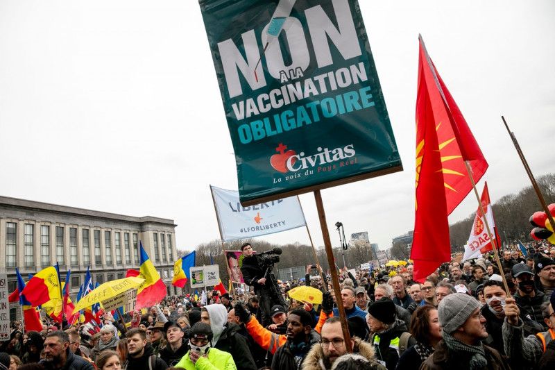 BELGIUM: BRUSSELS EUROPEAN DEMONSTRATION FOR DEMOCRACY