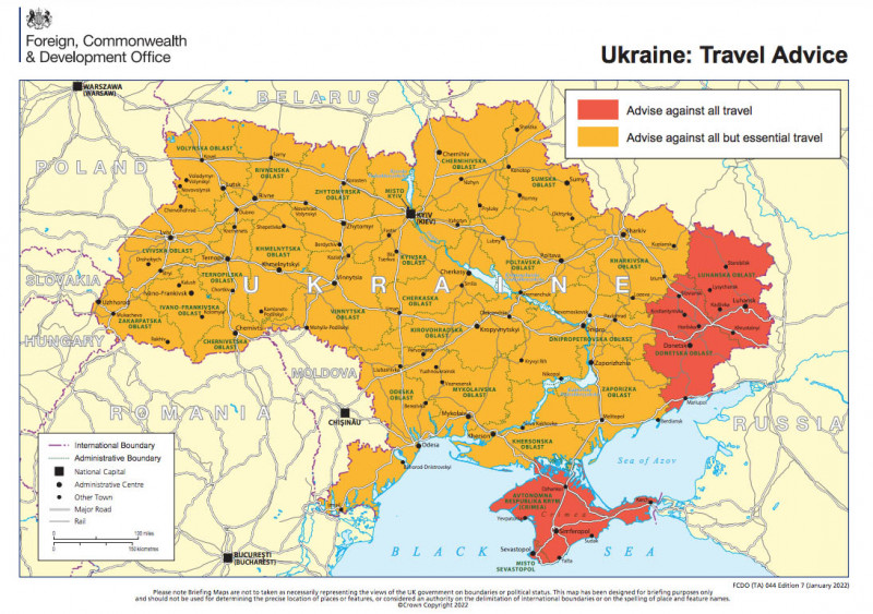 uk travel advice for ukraine