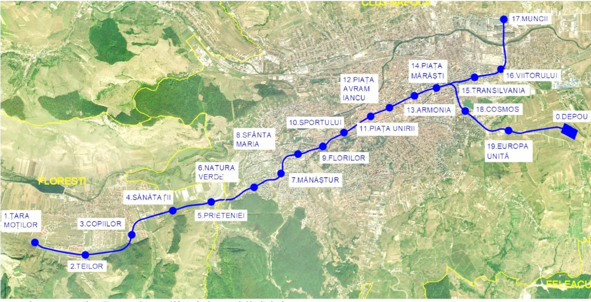 Protocolul pentru construcția metroului din Cluj-Napoca a fost semnat. Traseul va avea 21 de km, cu 19 staţii