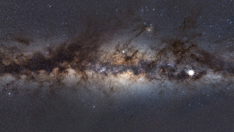Imaginea cu obiectul extrem de luminos observat de astronomi în Calea Lactee.