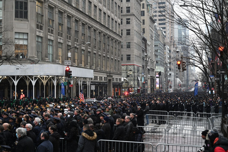 Funeral of NYPD Officer Jason Rivera, St. Patrick's Cathedral, New York, USA - 28 Jan 2022