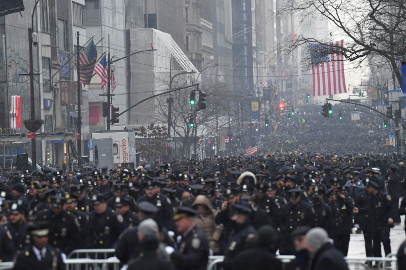 Funeral of NYPD Officer Jason Rivera, St. Patrick's Cathedral, New York, USA - 28 Jan 2022