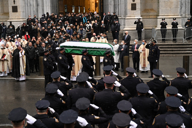 Funeral of NYPD Officer Jason Rivera, St. Patrick's Cathedral, New York, USA - 28 Jan 2022