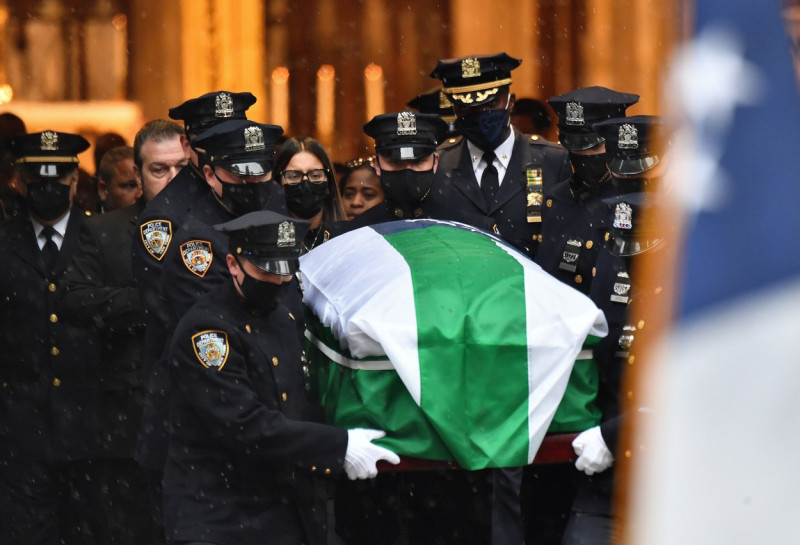 Funeral of NYPD Officer Jason Rivera, St. Patrick's Cathedral, New York, USA - 28 Jan 2022