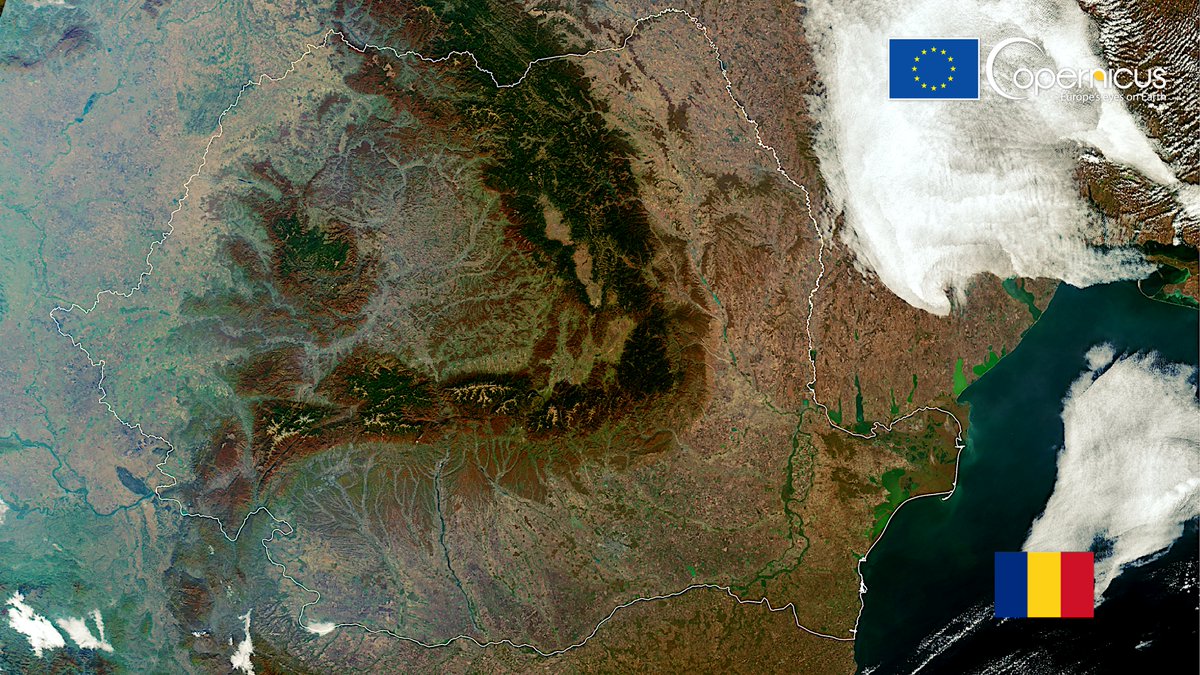 Cum arată România văzută din spațiu. Imaginea surprinsă de satelitul Sentinel-3