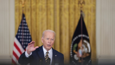 Președintele american Joe Biden în conferința de presă care marchează un an de la preluarea mandatului.