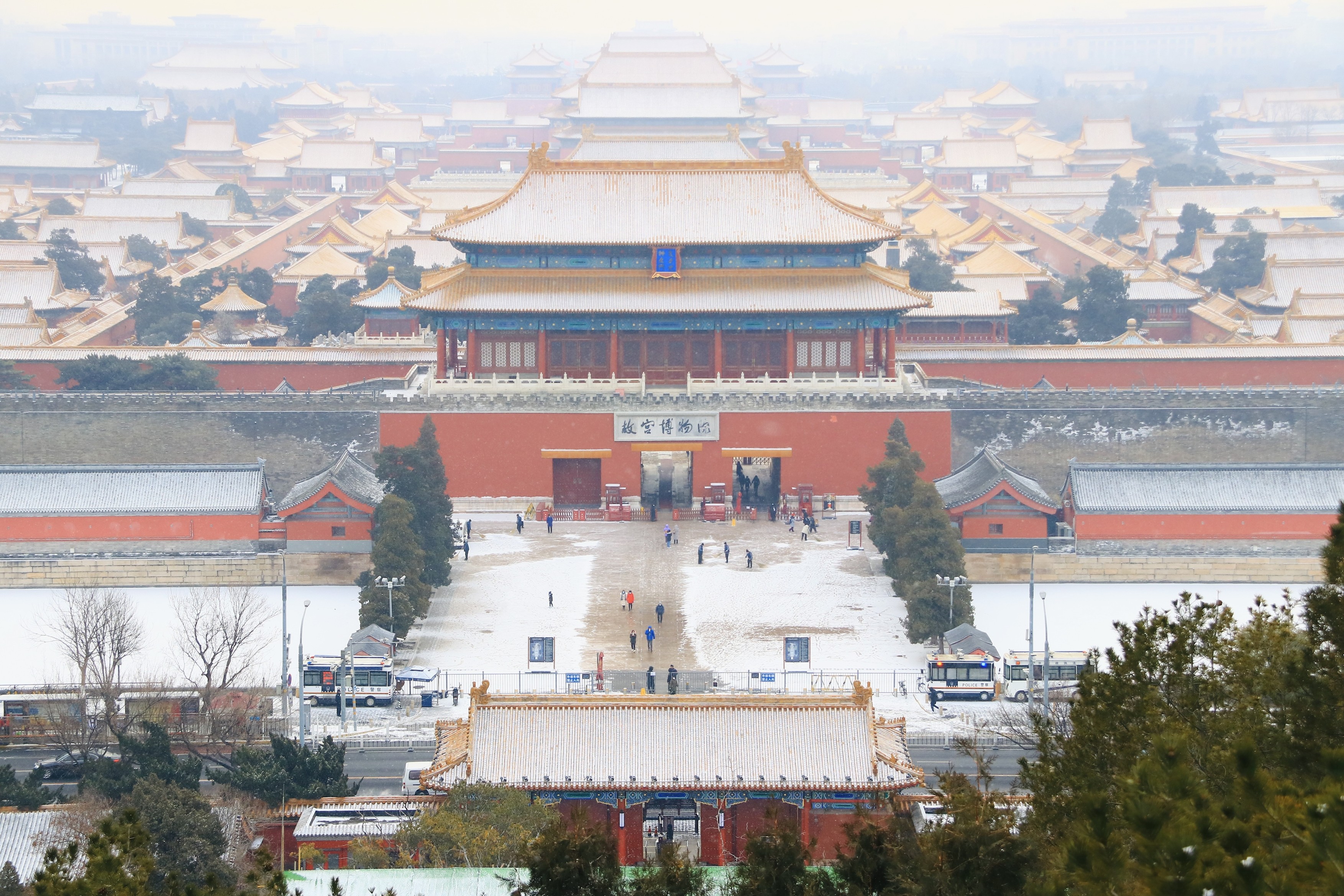 Cum arată Beijing după prima ninsoare din 2022, cu două săptămâni înainte de începerea Jocurilor Olimpice