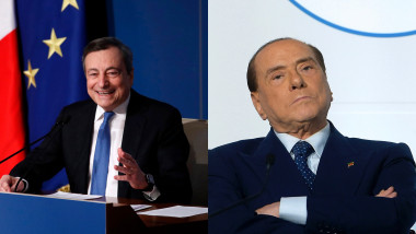Mario Draghi și Silvio Berlusconi.