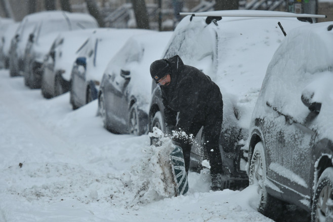 Nor'easter Snow Storm hits New York City, New York, USA - 29 Jan 2022