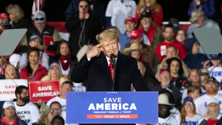 Donald Trump la un miting de campanie în Texas