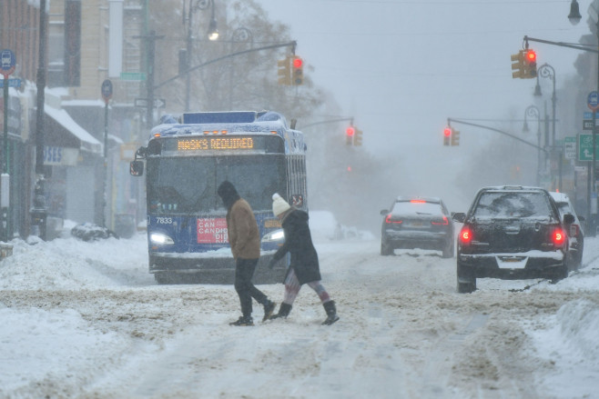 Nor'easter Snow Storm hits New York City, New York, USA - 29 Jan 2022