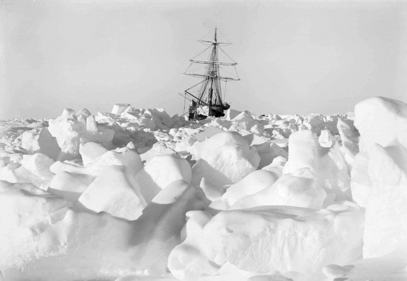THE ENDURANCE trapped in ice during Robert Shackleton's Imperial Trans-Antarctic Expedition in 1916. Photo: Frank Hurley