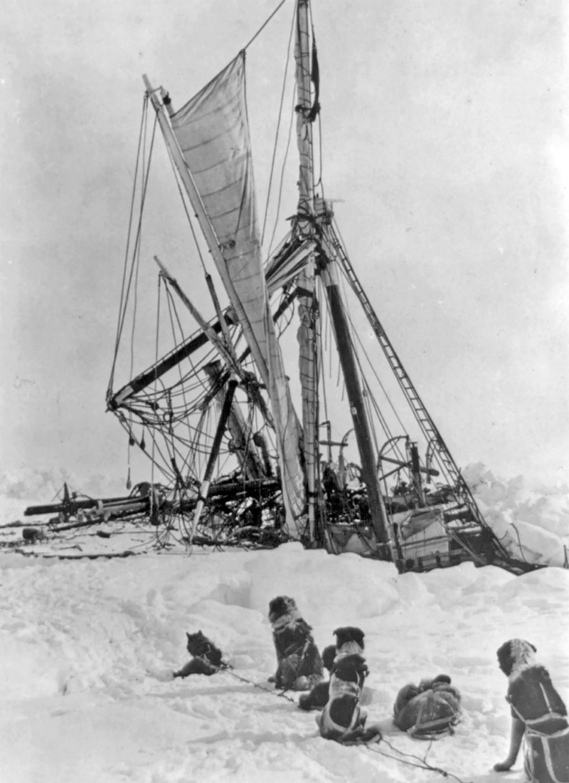 THE ENDURANCE trapped in ice during Robert Shackleton's Imperial Trans-Antarctic Expedition in 1916. Photo: Frank Hurley