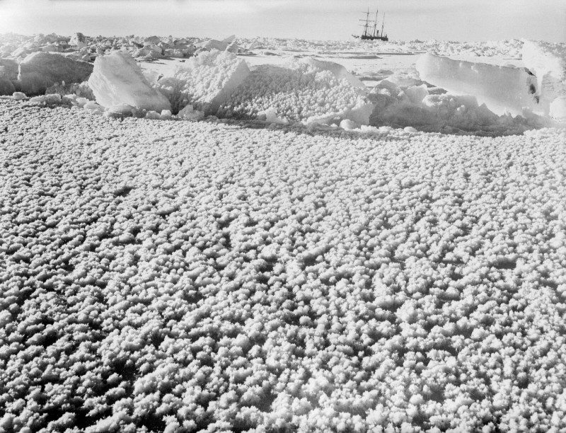 Ernest Shackleton's ship Endurance stuck in the Antarctic pack ice in the Weddell Sea during his epic expedition in 1912