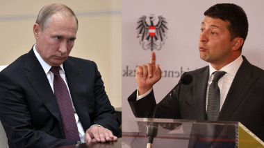 Volodimir Zelenski și Vladimir Putin