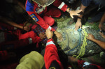The Tire That Caught The Crocodile In The City Of Palu Comes Off, Indonesia - 07 Feb 2022