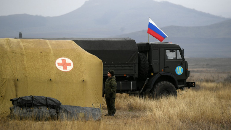 Spital de campanie și vehicul de transport al armatei ruse