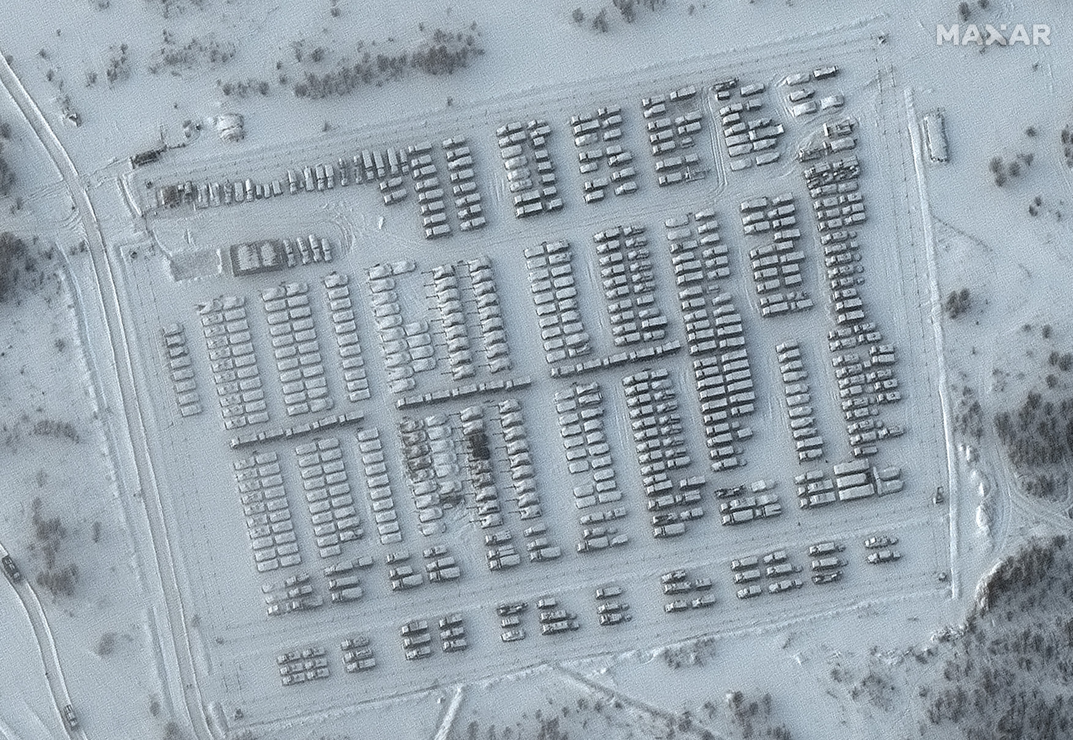 Noi imagini din satelit cu trupele rusești din apropierea Ucrainei